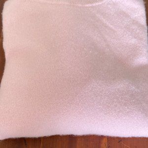 LIGHT PINK CASHMERE TURTLENECK SWEATER  SIZE  L